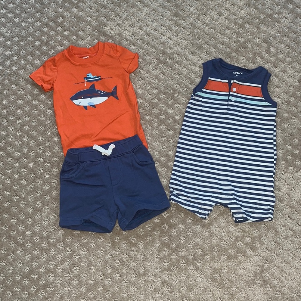 3pcs Carters Infant Set- GUC size 9months